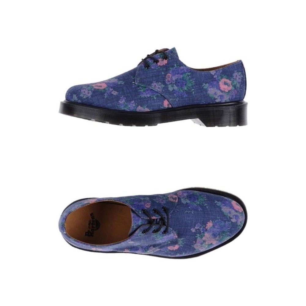 NWT DR. MARTENS Womens' Blue Denim Vintage Bouquet 1461 Lace Up Oxfords Sz 5